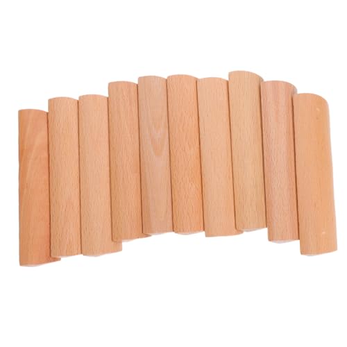 OSALADI 10 Stück Griff aus Massivholz Griffe für Küchenschränke Küchentürgriffe für Schränke Holzschublade zieht Kleiderschrank -Türgriff Kommodengriffe Holzschrankknöpfe Buche Khaki von OSALADI