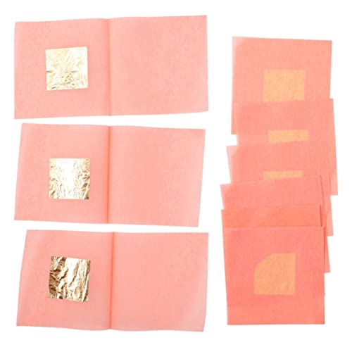 OSALADI 10 Stück Imitiertes Goldfolienpapier Gold Blatt Essbares Blattgold Kuchen Goldfolie Essbare Goldflocken Handwerk Folienpapier Zum Bemalen Golden von OSALADI