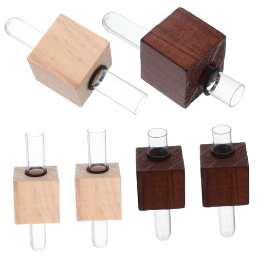 OSALADI 10 Stück Magnetische Mini Testrohr Vase aus Holz und Kunststoff Platzsparender Kühlschrankmagnet für Blumen und Pflanzen Einfache Anbringung Dekorativ für Küche Büro Schlafzimmer von OSALADI