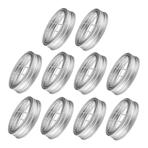 OSALADI 10 Stück Mason Jar Blumenfrosch Gitter Teiliges Robustem Eisen für Stilvolle Blumenarrangements Wiederverwendbar Passend für Standard Einmachgläser Elegantes Design für Zuhause und OSALADI 10 Stück Mason Jar Blumenfrosch Gitter Teiliges Robustem Eisen für Stilvolle Blumenarrangements Wiederverwendbar Passend für Standard Einmachgläser Elegantes Design für Zuhause und von OSALADI