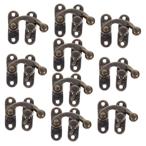 OSALADI 10 Stück Teiliges Antike Schmuckkastenschlösser mit Rechtem Riegelhaken Vintage Metallverschluss mit Verdeckter Montage und Sicherem Verschluss für Holzkisten und Truhen in von OSALADI