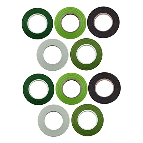 OSALADI 10 Stück Teiliges DIY Blumenband Floristen Kreppband in Grüntönen und Braun Langlebiges Selbstklebendes Wickelband für Trockenblumen Geschenkverpackung und Blumige Bastelarbeiten OSALADI 10 Stück Teiliges DIY Blumenband Floristen Kreppband in Grüntönen und Braun Langlebiges Selbstklebendes Wickelband für Trockenblumen Geschenkverpackung und Blumige Bastelarbeiten von OSALADI
