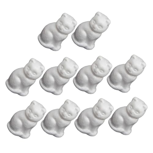 OSALADI 10 Stück Teiliges DIY Schaumstoff katzenmodell Bemalbar Stressreduzierendes Bastelspielzeug Vielseitig für Kinderhandwerk und Dekoration Weißes Schaumstoffmaterial OSALADI 10 Stück Teiliges DIY Schaumstoff katzenmodell Bemalbar Stressreduzierendes Bastelspielzeug Vielseitig für Kinderhandwerk und Dekoration Weißes Schaumstoffmaterial von OSALADI
