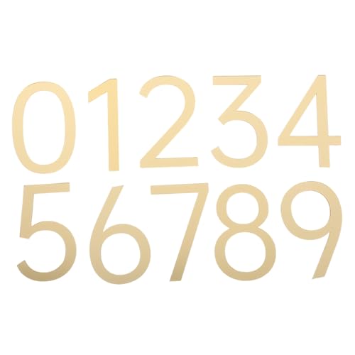 OSALADI 10 Stück Teiliges Kunststoff Hausnummern Selbstklebend Robust und Wetterfest Moderne Adressnummern für Türen Büros Wohnungen Hotels und Außenbereiche Einfache Montage ohne Werkzeug von OSALADI