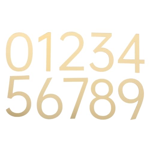 OSALADI 10 Stück Teiliges Kunststoff Hausnummernschilder Selbstklebend Moderne Hotel Büro-adressnummern Langlebige Wetterfeste Türschilder für Wohnungen Büros Klassenzimmer Garten von OSALADI