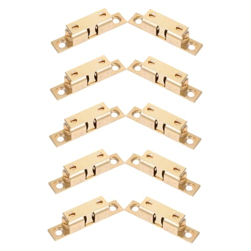 OSALADI 10 Stück Teiliges Magnet schrankverschluss aus Messing Geräuschloser Schranktürverschluss Rostfreier Türmagnet für Küchen Badschränke Stabiler Schrankfang für Wohnmobil türen von OSALADI