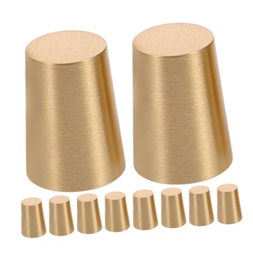 OSALADI 10 Stück Teiliges Messing Möbel Schneidebrettfüße Konische Robuste Messingbeine für Display-tabletts Schmuckboxen Holztabletts rutschfeste Stabile Untersetzer für Heim und Küche von OSALADI