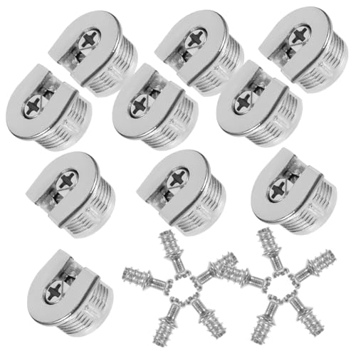 OSALADI 10 Stück Teiliges Möbelverbinder Zinklegierung Verstärkte Schrankverbinder mit Schrauben Möbelbeschläge für Schrank Kleiderschrankböden Einfache Montage Stabile Regalhalterung von OSALADI