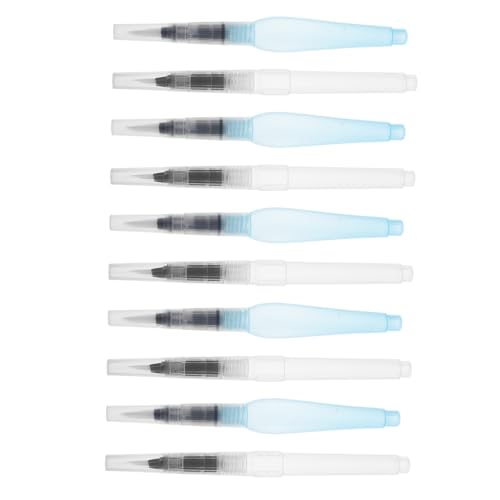 OSALADI 10 Stück Teiliges Nachfüllbare Wasserpinsel mit Nylonspitze Präzise Feine Spitzen für Aquarellmalerei Skizzieren und Kalligraphie Tragbar für Künstler und Hobbyzeichner Geeignet von OSALADI