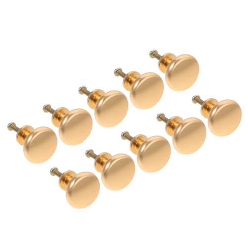 OSALADI 10 Stück Teiliges Runde Goldene Möbelgriffe Einzelnes Loch Elegante Schrankknöpfe für Kommode Schublade Kleiderschrank Einfache Montage Langlebige Wohnzimmer Schlafzimmergriffe von OSALADI