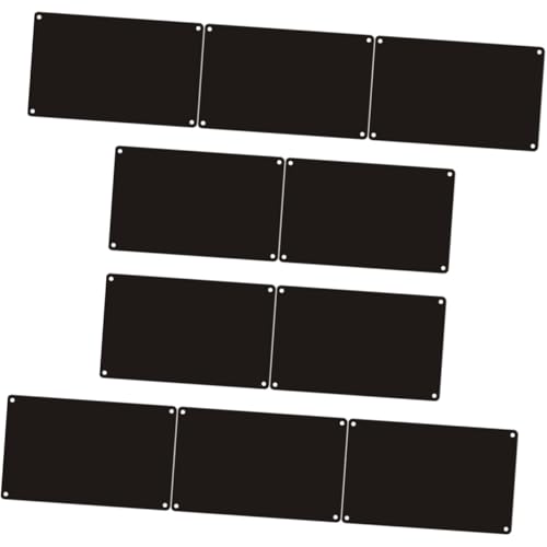 OSALADI 10 Stück Teiliges Schwarze Aluminium Leerplaketten mit Löchern Stabile Türschilder zum Beschriften Vielseitig für Büro Zuhause Garten DIY Namensschild Zubehör von OSALADI