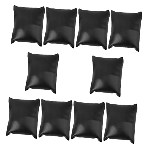 OSALADI 10 Stück Teiliges Schwarzes Uhrenkissen aus PU Leder Weich Gepolsterte Armbandkissen für Uhrenbox Schmuckdisplay Schützend und Langlebig für Uhren und Armbänder OSALADI 10 Stück Teiliges Schwarzes Uhrenkissen aus PU Leder Weich Gepolsterte Armbandkissen für Uhrenbox Schmuckdisplay Schützend und Langlebig für Uhren und Armbänder von OSALADI