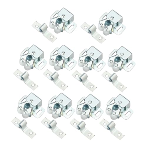 OSALADI 10 Stück Teiliges Tür schnäpper Edelstahl Federbelasteter Schrankverschluss mit Verstellbarem Tür kupplungsmechanismus Geeignet für Möbel Schrank Maschinentüren von OSALADI