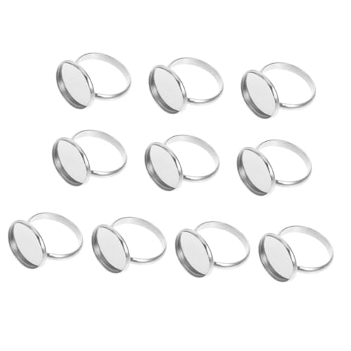 OSALADI 10 Stück Teiliges Verstellbare Edelstahl Schmuckring Basen Stabile Metallring Füße als Ringhalter für DIY Schmuckherstellung Robustes Finger Ring Tablett Zubehör OSALADI 10 Stück Teiliges Verstellbare Edelstahl Schmuckring Basen Stabile Metallring Füße als Ringhalter für DIY Schmuckherstellung Robustes Finger Ring Tablett Zubehör von OSALADI