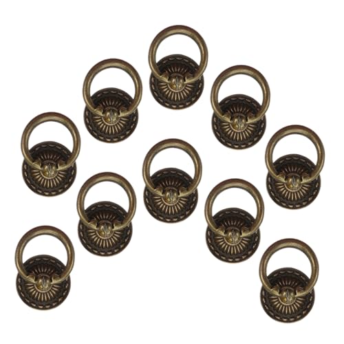 OSALADI 10 Stück Teiliges Vintage Schubladengriffe Kupfer Ring Ziehgriffe Retro Möbelknöpfe für Kommode Schrank und Küchenschrank mit Komfortablem Griff und Einlochartigem Design OSALADI 10 Stück Teiliges Vintage Schubladengriffe Kupfer Ring Ziehgriffe Retro Möbelknöpfe für Kommode Schrank und Küchenschrank mit Komfortablem Griff und Einlochartigem Design von OSALADI