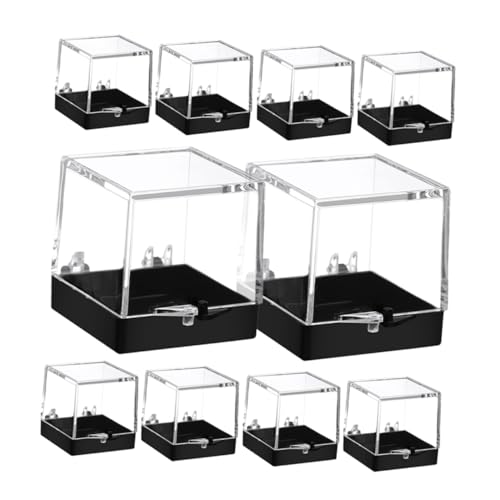 OSALADI 10 Stück Transparente Mineralien Display Boxen Stabile Aufbewahrungsboxen für Edelsteine Sammlerstücke Präsentationsbox Musterkoffer Geeignet OSALADI 10 Stück Transparente Mineralien Display Boxen Stabile Aufbewahrungsboxen für Edelsteine Sammlerstücke Präsentationsbox Musterkoffer Geeignet von OSALADI