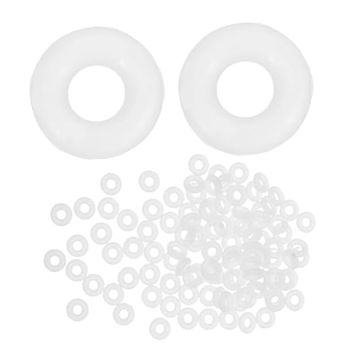 OSALADI 100 Stück Positionierungsring Aus Silikon Silikonperle Selber Machen Silikonringperlen Perlenförmige Silikonringe Abstandsperlen Ringabstandshalter Kieselgel Transparent von OSALADI