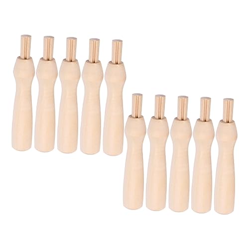 OSALADI 10 Stück Filznadel Griffe mit Holzgriff Tragbar und Leicht für Selbstgemacht Filzarbeiten Vielseitig Einsetzbar als Ersatz für Nadeln für Handarbeiten und Kreativprojekte von OSALADI