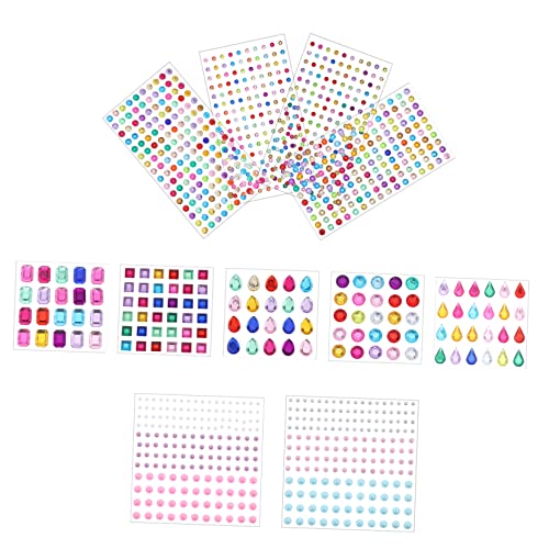 OSALADI 11blätter DIY Kristall Diamant Aufkleber Strass Aufkleber Juwelen Acryl Für Junge Mädchen Notizbücher Handys Vitrinen von OSALADI