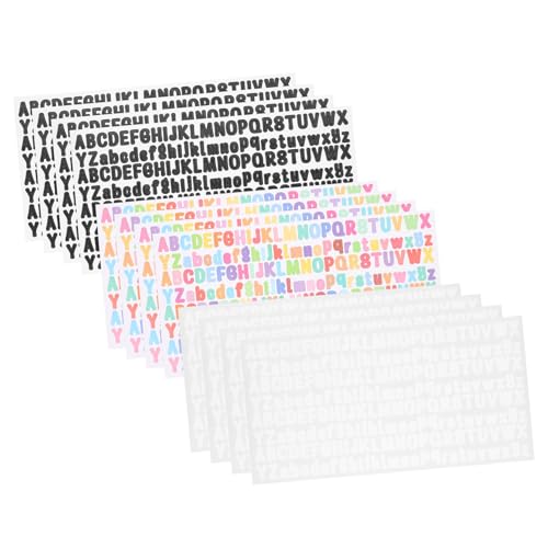 OSALADI 12 Blatt Selbstklebende Buchstaben Aufkleber aus Vinyl Wetterfest und Vielseitig für Briefkästen Tassen Türen und DIY Dekoration Farbiges für Einfache Beschriftung und von OSALADI