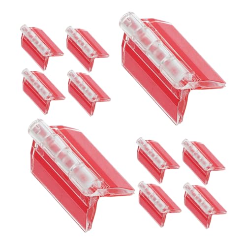 OSALADI 12 Stück Teiliges Selbstklebende Transparente Acrylscharniere Kleine Robuste Mini Scharnierklappen Installieren für Schrank Aquariumdeckel und Displayständer von OSALADI