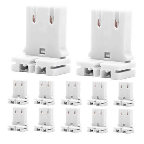 OSALADI 12 Stück Teiliges U förmiges Leuchtstofflampenhalter Röhren Steckbare Lampenfassung Stabile Halterung mit Sicherem Sitz Einfache Installation Kompatibel für Acv von OSALADI