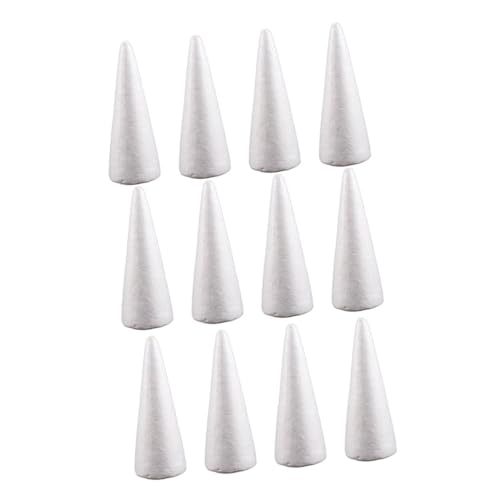 OSALADI 12stücke Polystyrolschaumkegel Für Bastelanleitungen Weihnachtsbaumdeko Und Tischschmuck DIY-festtagsmaterial Weiß OSALADI 12stücke Polystyrolschaumkegel Für Bastelanleitungen Weihnachtsbaumdeko Und Tischschmuck DIY-festtagsmaterial Weiß von OSALADI