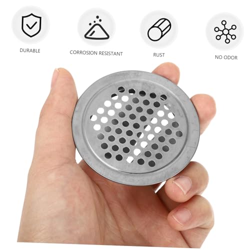 OSALADI 15 Stück Teiliges Edelstahl Rundes Luftauslassgitter Ventilationsabdeckung Atmungsaktiv Belüftungsgitter für Schränke Kleiderschränke Schuhschränke Wärmeableitung von OSALADI