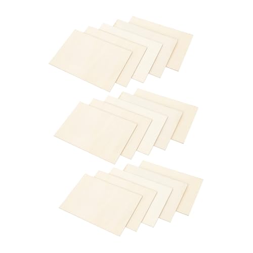 OSALADI 15 Stück Teiliges Rechteckige Holzscheiben Glatte DIY Holzplatten zum Bemalen und Basteln Robuste Holzstücke für Kreative Handwerksprojekte OSALADI 15 Stück Teiliges Rechteckige Holzscheiben Glatte DIY Holzplatten zum Bemalen und Basteln Robuste Holzstücke für Kreative Handwerksprojekte von OSALADI
