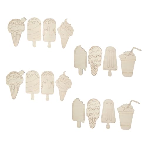 OSALADI 16 Stück Teiliges Holz Eiscreme Schablonen für Unlackierte Diy Holzformen zum Malen für Sommerpartys Kreative Bastelprojekte und Spielaktivitäten OSALADI 16 Stück Teiliges Holz Eiscreme Schablonen für Unlackierte Diy Holzformen zum Malen für Sommerpartys Kreative Bastelprojekte und Spielaktivitäten von OSALADI