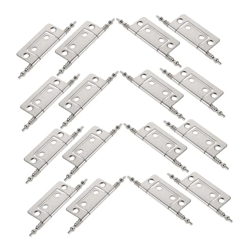 OSALADI 16 Stück Teiliges Kleine Robuste Klappscharniere aus Eisen mit Montagebohrungen Verschleißfest Geräuscharm für Schränke Küchen Büromöbel von OSALADI