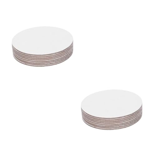 OSALADI 16 Stück Teiliges Runde Malplatten Durchmesser Weiße Canvas Boards für Öl und Temperafarben Stabile und Langlebige Malunterlage für Künstler und Hobby Maler von OSALADI