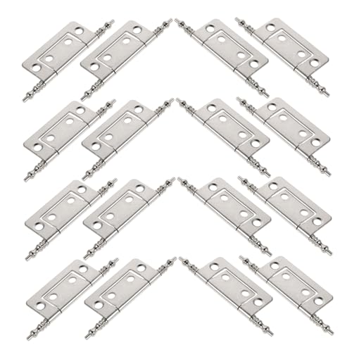 OSALADI 16 Stück Teiliges Versteckte Türscharniere aus Robustem Eisen Klappbar Kratzfeste Oberfläche Montagebohrungen Geräuschlos und Installieren für Möbel Schranktüren von OSALADI