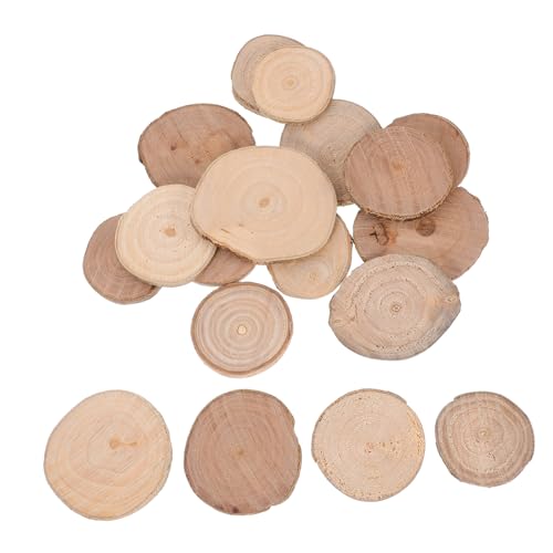 OSALADI 18 Stück Teiliges Runde Holzscheiben Naturbelassen mit Rinde Vielseitige Bastelholzstücke für DIY Baumstamm Deko Kreative Holzrundlinge für Handgemachte Wohn Gartendekorationen von OSALADI
