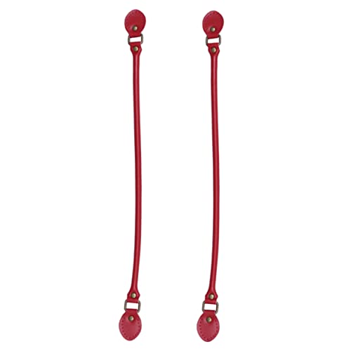 OSALADI 1Paar Rindsleder Handtaschen Griffe Rot DIY Näh Handtaschenriemen Für Robuste Dicke Taschenhenkel Für Einkaufstaschen Und Handtaschen Ersatzteile von OSALADI