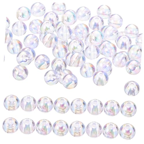 OSALADI 1Packung Acryl Spacer Perlen für DIY Schmuck Transparent Runde Perlen zum Auffädeln Armbänder und Handwerksprojekte Hochwertige Bastelmaterialien von OSALADI