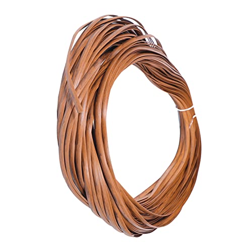 OSALADI Kunststoff Rattan Reparaturmaterial 1 Rolle Hochfestes PE Rattan für Möbelreparatur Selbstgemacht Korbwaren Multifunktionales Bastelmaterial Graubraun für Stühle und Tische von OSALADI
