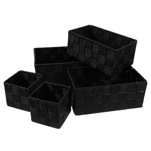 OSALADI Kleine Geflochtene Aufbewahrungskörbe Badezimmerkorb Platzsparende Organizer für und Snacks Elegantes Design Vielseitig für Zuhause und Büro von OSALADI