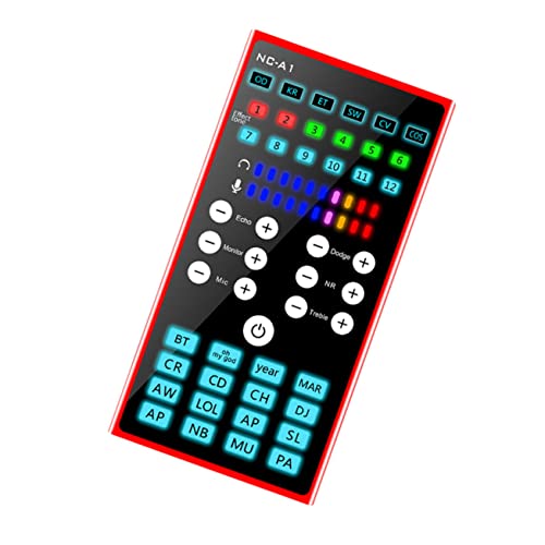OSALADI 1Stk Handy soundkarte -Stimmenwechsler -Sound-Mixer -Sendeton Audiomischer Sound-Effekt-Maschine Sound Card soundcard Handy Externe Soundkarten Metall rot von OSALADI