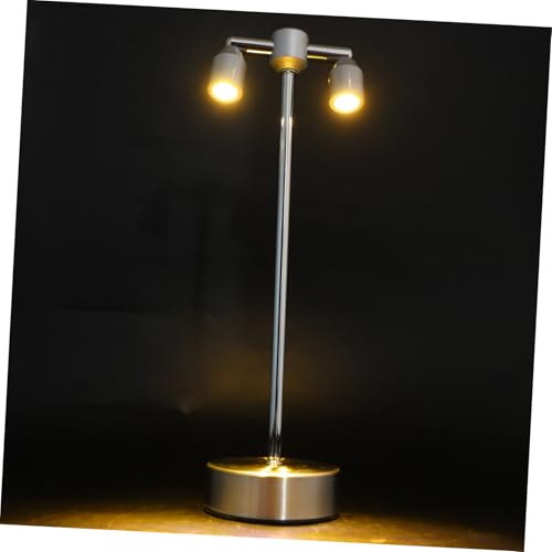 OSALADI 1Stück LED Tischlampe mit Doppeltem USB Aufladbare Nachtlampe für Schreibtisch und Bardekoration Dimmbar mit Warmweißem Licht Design für Wohnzimmer von OSALADI