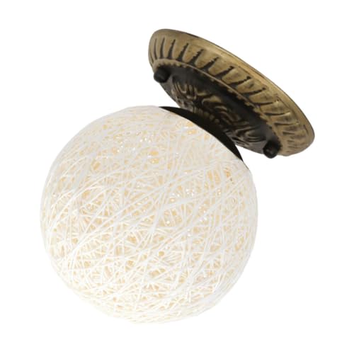 OSALADI 1stk Kugellampe Aus Rattan -deckenlampe Bauernhaus Deckenleuchte Kronleuchter Balkon Lampe Kugellicht Aus Rattan Led-licht Einbauleuchten Metall 15c Weiß Balkon Licht Geäst OSALADI 1stk Kugellampe Aus Rattan -deckenlampe Bauernhaus Deckenleuchte Kronleuchter Balkon Lampe Kugellicht Aus Rattan Led-licht Einbauleuchten Metall 15c Weiß Balkon Licht Geäst von OSALADI