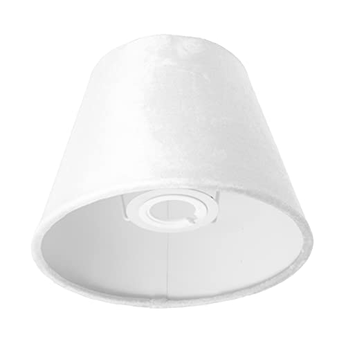 OSALADI 1stk Lampenschirm Aus Samt Tischlampenschirme Kronleuchter Lampenschirm Flanell-lampenschirm Pendellampe Tischlampenschirm Aus Stoff E27 Ersetzen Nachttischlampe Samtstoff Weiß von OSALADI