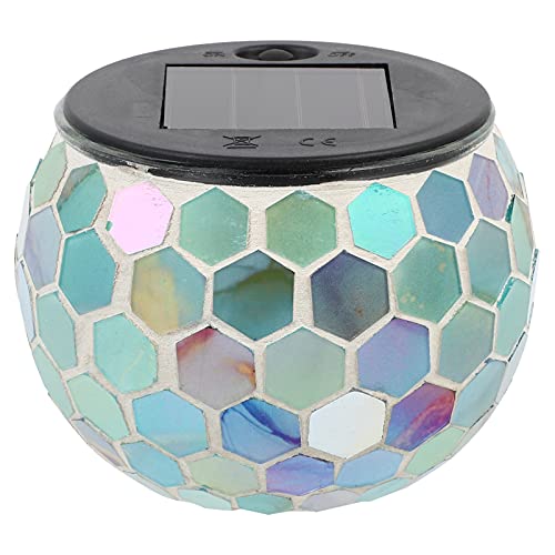 OSALADI 1stk Mosaik Licht Solarleuchten Im Freien Mosaik-solargartenleuchten Lichter Für Außen Solar u Solar-tischleuchte Geführtes Solarlicht Rasen Solarleuchten Glas Kristallkugel Nähen von OSALADI
