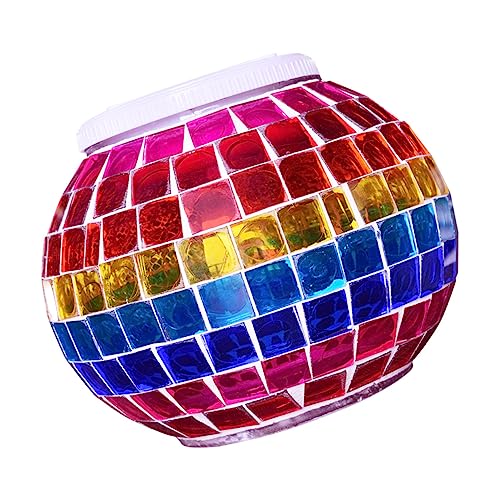 OSALADI 1stk Mosaik-rasenlicht Weg Solar-rasenleuchten Mosaik-farbwechsellicht Gartenkugel-solarleuchte Gartenlicht Mosaik Solar Led-tischlampe Mosaikglas Farbwechselndes Licht Draussen von OSALADI