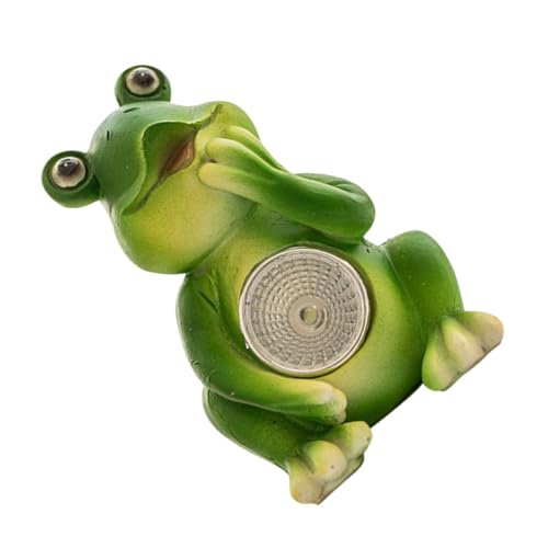 OSALADI 1stk Solar-frosch-licht Frosch Gartenlicht Frösche Verzieren Licht Garten Frosch Figur Solarleuchten Im Freien Decoraciones Para Sala De Casa Außen Led-dekor Tier Modellieren Harz von OSALADI