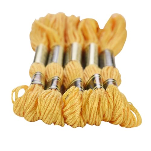 OSALADI Kreuzstich Stickgarn 48 Stück in Gelb Selbstgemacht Nähgarn Für Handarbeiten Fadengarn Flexibel Und Langlebig Für Kreative Bastelprojekte von OSALADI