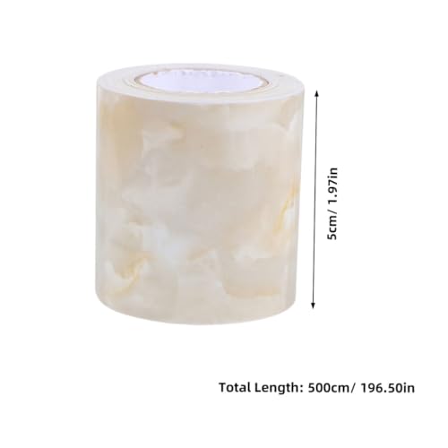 OSALADI 2 Rollen Selbstklebende Marmor sockelleistenfolie Bodenleiste Wand Küchenmöbelverkleidung Flexibel Wasserabweisend für Schlafzimmer Balkon Flur Wohnzimmer von OSALADI