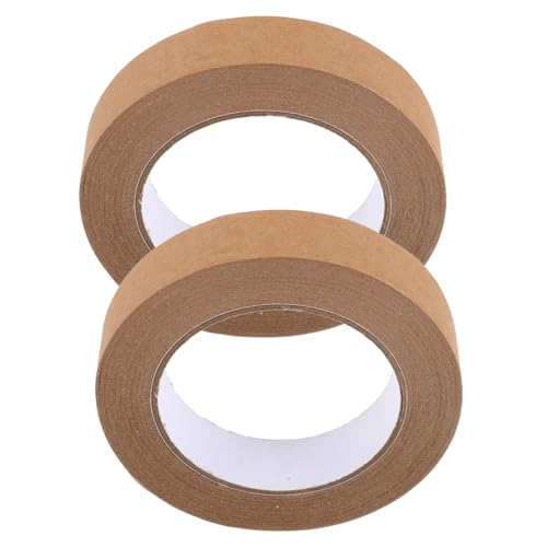 OSALADI 2 STÜCK Braunes Kraftpapier Packband Beschreibbares DIY Klebeband für Verpackung Umzug Bastelprojekte Reißfest Einfach zu Reißen Umweltfreundlich von OSALADI