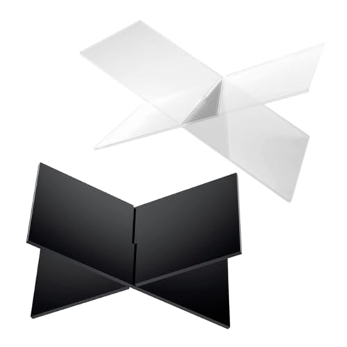 OSALADI 2 Sätze Acryl Buchhalter Transparent Schwarz Offenes Buch Display Ständer Ergonomisch Lesestütze Rezeptbuchhalter Für Küche Desktop Magazinhalter von OSALADI