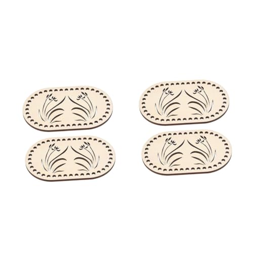 OSALADI 2 Sätze DIY Elliptischer Taschenboden Set Häkeln Basis Holz Kreative Form Für Handmade Taschen Für Anfänger Und Profis Perfektes Für DIY 2 Stück * 2 von OSALADI